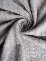 Load image into Gallery viewer, Gray Cables Quilted Knit | By The Half Yard