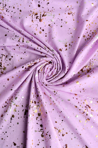 Paint Splatter Multi Tone Foil on Lavender French Terry