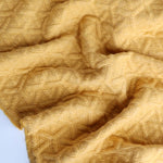 Load image into Gallery viewer, Celosia Yellow Interwoven Squares Quilted Knit | By The Half Yard
