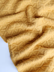 Load image into Gallery viewer, Celosia Yellow Interwoven Squares Quilted Knit | By The Half Yard
