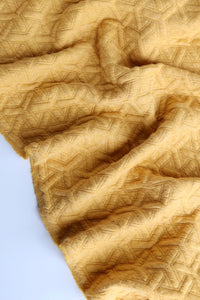 Celosia Yellow Interwoven Squares Quilted Knit | By The Half Yard by