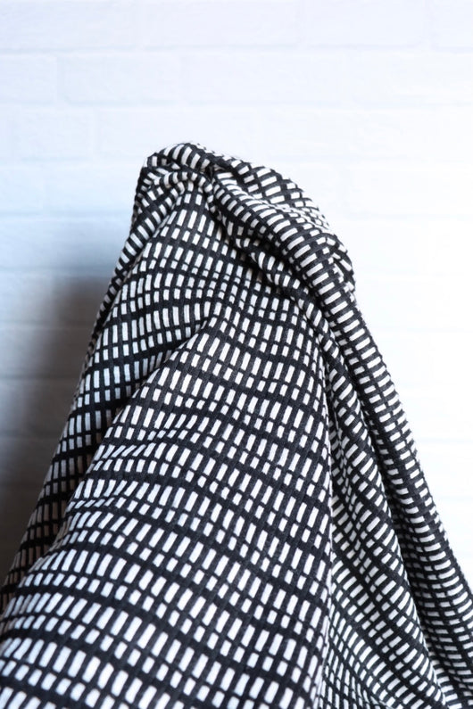Black Broken Stripe Jacquard Knit