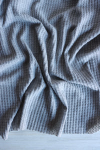 Grey Brushed Waffle Sweater Knit