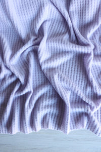 Light Lavender Brushed Waffle Sweater Knit