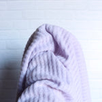 Load image into Gallery viewer, Light Lavender Brushed Waffle Sweater Knit
