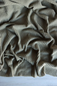 Moss Brushed Waffle Sweater Knit