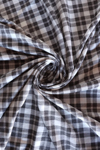 Charcoal Mini Plaid French Terry