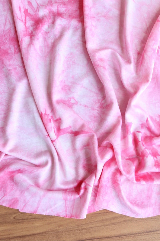 Push Pop Pink Tie Dye Baby French Terry