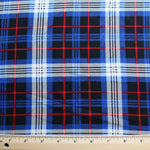 Load image into Gallery viewer, Royal/Black/Ivory/Red Finn Plaid Double Brushed Poly
