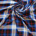 Load image into Gallery viewer, Royal/Black/Ivory/Red Finn Plaid Double Brushed Poly
