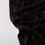 Load image into Gallery viewer, Tossed Hearts on Black Yummy 4x2 Rib Knit
