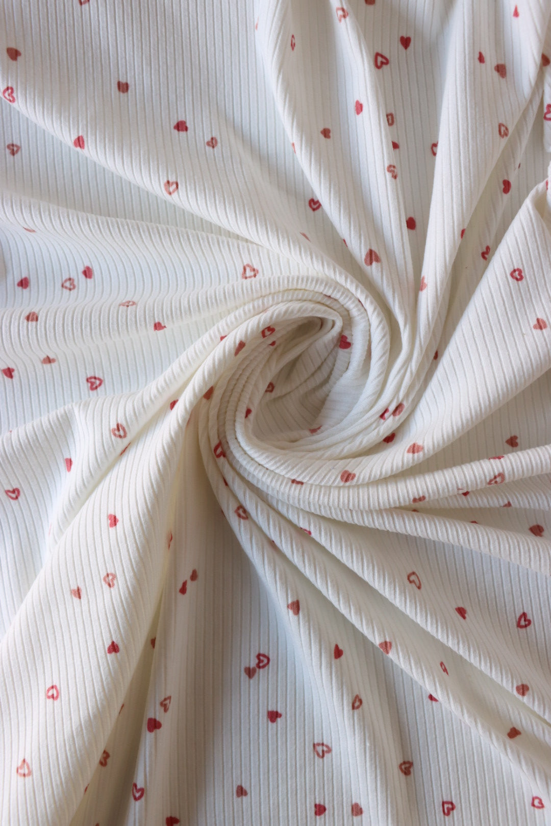 Ivory Rib Knit Fabric by the Yard Super Soft 2 Way Stretch Ivory