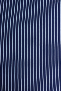 5YD 22IN REMNANT; Navy & Ivory Vertical Double Stripe Double Brushed Poly