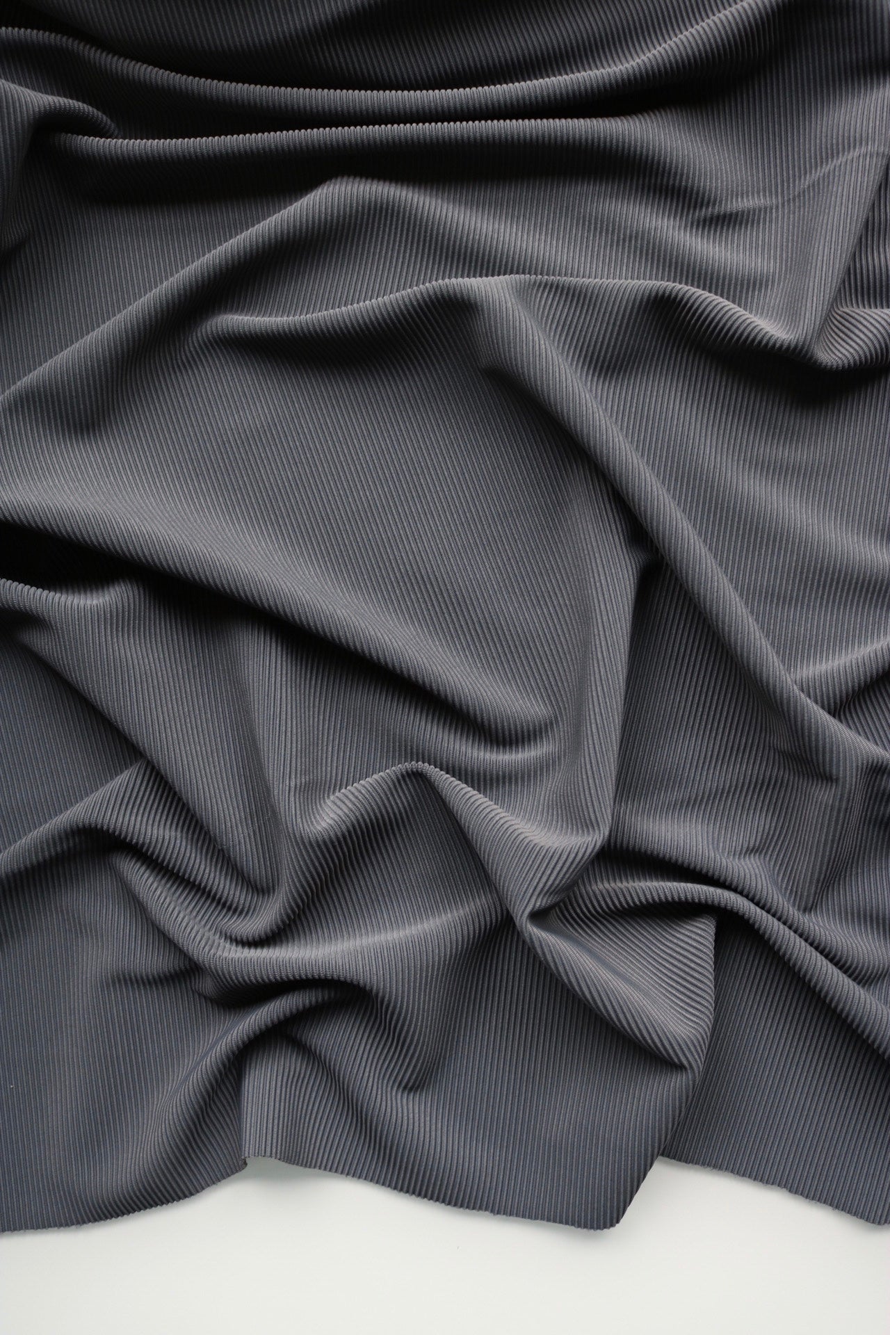 Polyester Spandex Fabric  Double Sided Stretch Fleece - Navy