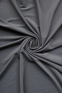 Slate Gray Ribbed Polyester Spandex Tricot