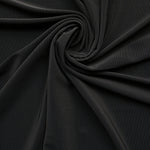 Load image into Gallery viewer, Black Ribbed Polyester Spandex Tricot
