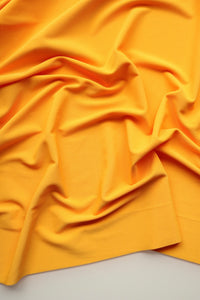 Halei Yellow Ribbed Polyester Spandex Tricot