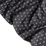 Load image into Gallery viewer, Flower Stamp on Black Double Brushed Poly
