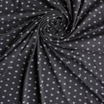 Load image into Gallery viewer, Flower Stamp on Black Double Brushed Poly
