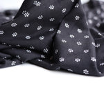 Load image into Gallery viewer, Flower Stamp on Black Double Brushed Poly
