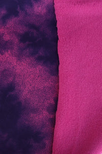 Navy & Pink Tie Dye Polartec Power Stretch Fleece