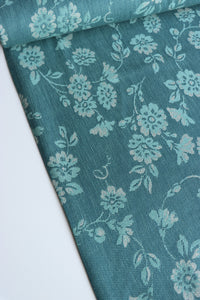Teal Floral | Wishwell Loire Valley Jacquards | Robert Kaufman