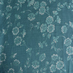Load image into Gallery viewer, 1YD 24IN REMNANT; Teal Floral | Wishwell Loire Valley Jacquards | Robert Kaufman
