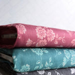 Load image into Gallery viewer, 1YD 24IN REMNANT; Teal Floral | Wishwell Loire Valley Jacquards | Robert Kaufman
