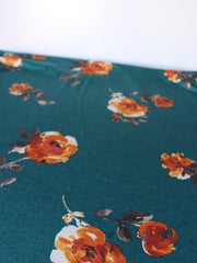 Load image into Gallery viewer, Gwen Floral on Teal French Terry
