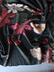 Load image into Gallery viewer, Estelle Floral on Dark Olive French Terry
