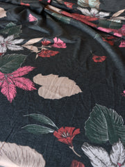 Load image into Gallery viewer, Estelle Floral on Dark Olive French Terry