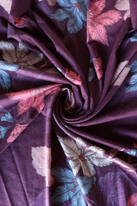 Estelle Floral on Violet French Terry