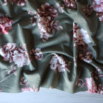 Load image into Gallery viewer, Mae Floral on Dark Sage French Terry
