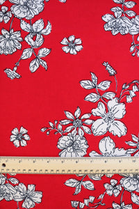 Floral Sketches on Red Liverpool