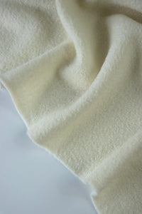 Cream Wool Boucle/French Terry Knit | By The Half Yard