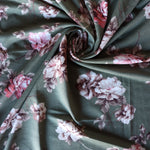 Load image into Gallery viewer, Mae Floral on Dark Sage French Terry
