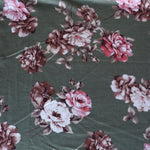 Load image into Gallery viewer, Mae Floral on Dark Sage French Terry

