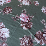 Load image into Gallery viewer, Mae Floral on Dark Sage French Terry
