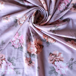 Load image into Gallery viewer, Mae Floral on Lavender Mist French Terry
