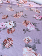 Load image into Gallery viewer, Mae Floral on Lavender Mist French Terry