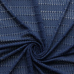 Load image into Gallery viewer, Navy Stitch Sampler Stripe Lace
