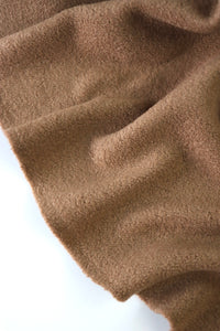Camel Wool Boucle/French Terry Knit | By The Half Yard