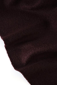 Dark Mahogany Wool Boucle/French Terry Knit | By The Half Yard