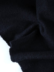 Load image into Gallery viewer, Darkest Navy Wool Boucle/French Terry Knit | By The Half Yard