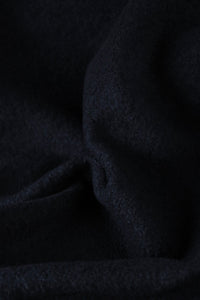 Darkest Navy Wool Boucle/French Terry Knit | By The Half Yard