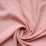 Load image into Gallery viewer, Peachy Pink &amp; Ivory Vertical Stripe Ghost Crepe
