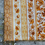 Load image into Gallery viewer, Mustard/Ivory Boho Vertical Stripe Double Brushed Poly
