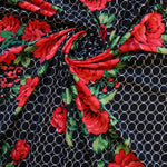 Load image into Gallery viewer, Red Floral Cleo Double Brushed Poly
