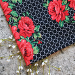 Load image into Gallery viewer, Red Floral Cleo Double Brushed Poly
