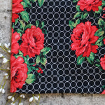 Load image into Gallery viewer, Red Floral Cleo Double Brushed Poly
